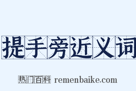 提手旁近义词是什么意思的图片